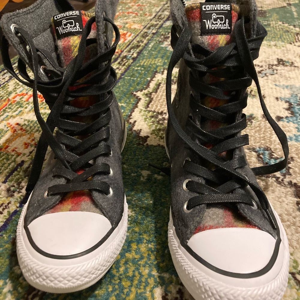 Woolrich Plaid Converse High Tops